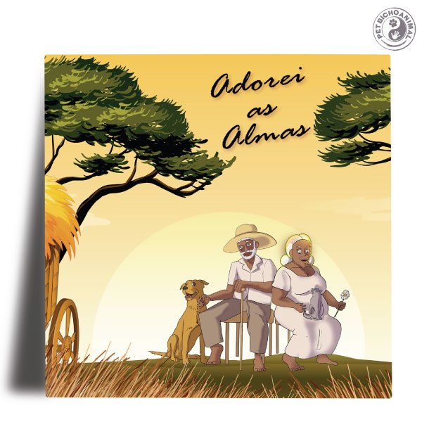 Azulejo Decorativo - Pretos Velhos e Animais 1 Azulejo Decorativo - Pretos Velhos e Animais 2