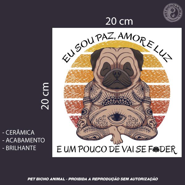 Azulejo Decorativo - Sou Calmo mas nem Tanto 2 Azulejo Decorativo - Sou Calmo mas nem Tanto 3