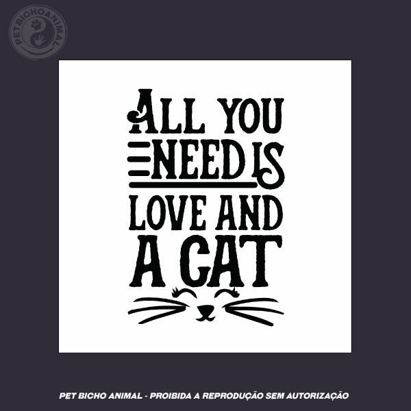 Almofada All You Need is Love and a Cat - Imagem 3