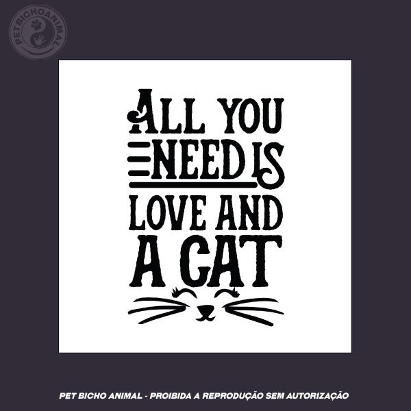 Almofada All You Need is Love and a Cat 3