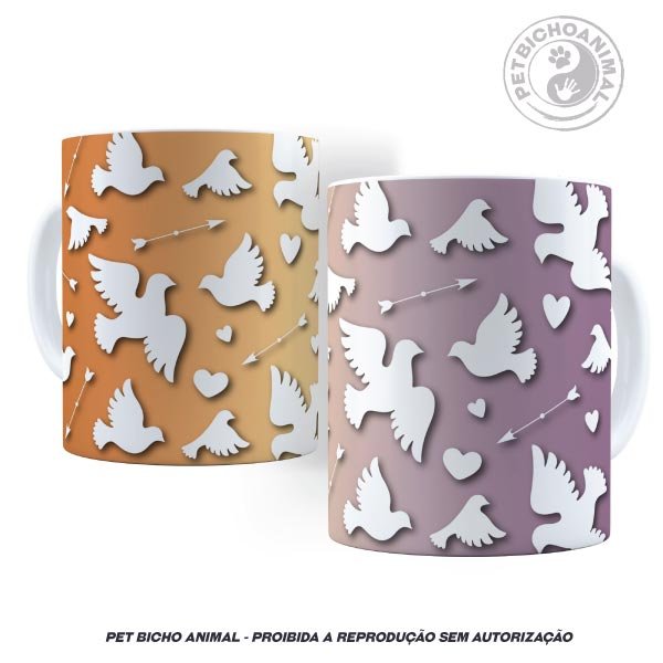 Caneca - Pombas do Amor 1 Caneca - Pombas do Amor 2