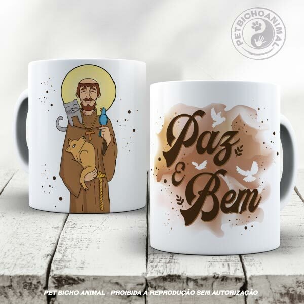 Caneca - Saudação Franciscana 7 Caneca - Saudação Franciscana - Imagem 4