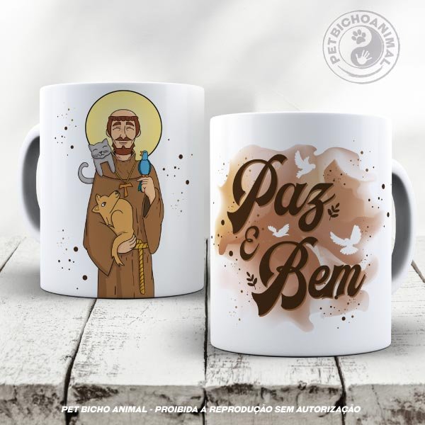 Caneca - Saudação Franciscana 3 Caneca - Saudação Franciscana 4