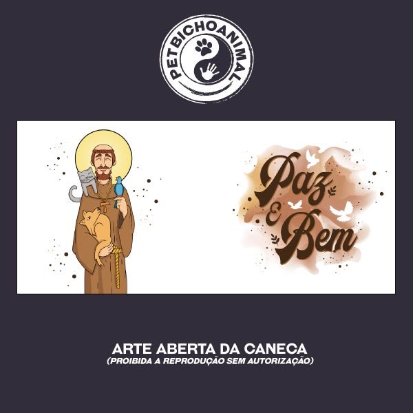 Caneca - Saudação Franciscana 1 Caneca - Saudação Franciscana 2