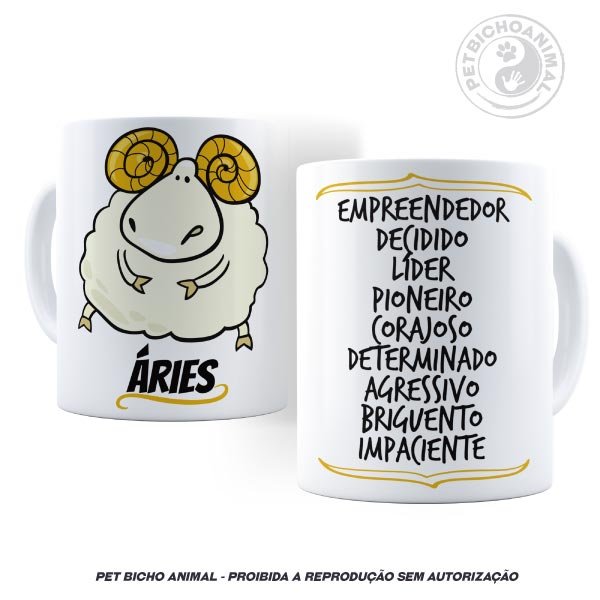 Caneca - Signo Áries 1 Caneca - Signo Áries 2