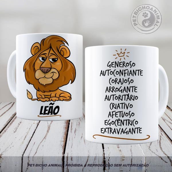 PBACAN-2106146V2A Caneca - Signo Leão 1