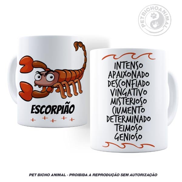 Caneca - Signo Escorpião 1 Caneca - Signo Escorpião 2