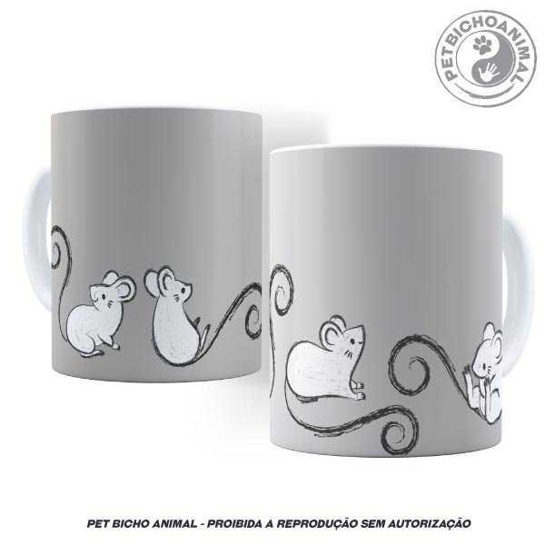 Caneca - Ratinhos Divertidos 1 Caneca - Ratinhos Divertidos 2