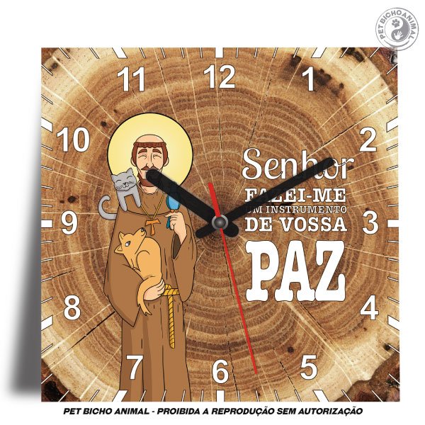 Relógio de Mesa - São Francisco de Assis - Edição Especial 1 Relógio de Mesa - São Francisco de Assis - Edição Especial 2