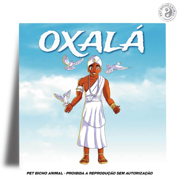 Azulejo Decorativo - Coleção Orixás e os Animais – Oxalá 1 Azulejo Decorativo - Coleção Orixás e os Animais – Oxalá 2