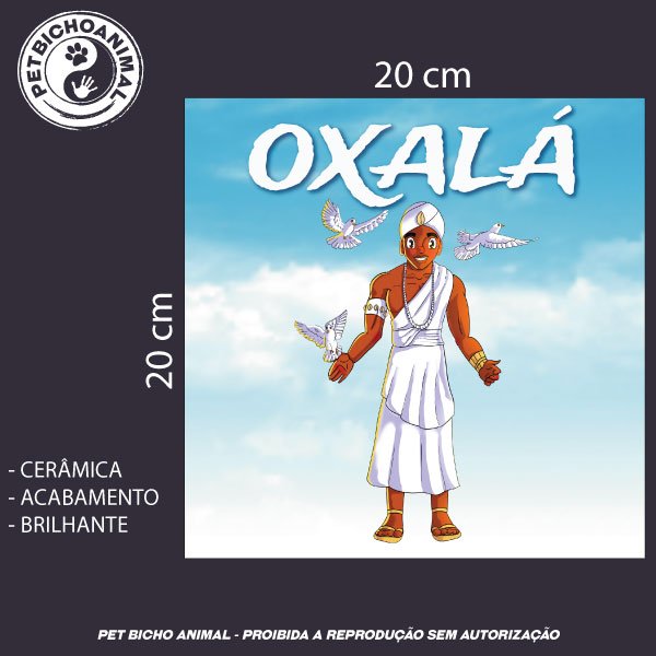 Azulejo Decorativo - Coleção Orixás e os Animais – Oxalá 2 Azulejo Decorativo - Coleção Orixás e os Animais – Oxalá 3