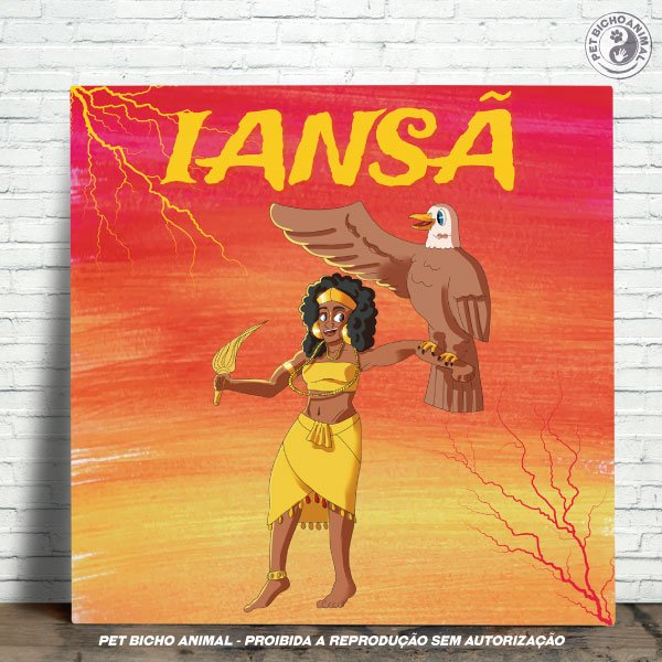 PBAAZU2104038A Azulejo Decorativo - Coleção Orixás e os Animais – Iansã 1