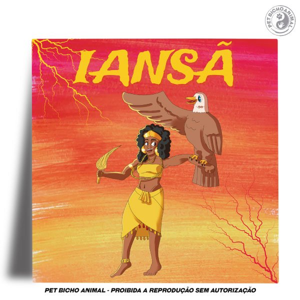 Azulejo Decorativo - Coleção Orixás e os Animais – Iansã 1 Azulejo Decorativo - Coleção Orixás e os Animais – Iansã 2