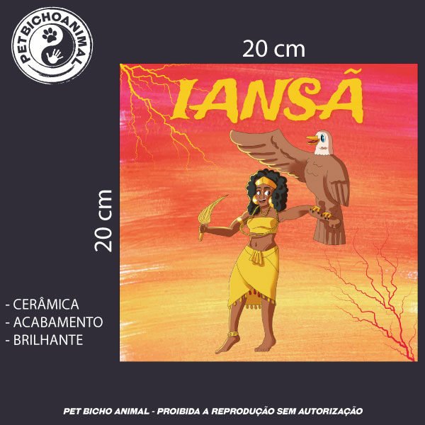 Azulejo Decorativo - Coleção Orixás e os Animais – Iansã 5 Azulejo Decorativo - Coleção Orixás e os Animais – Iansã - Imagem 3