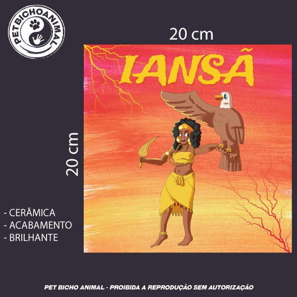 Azulejo Decorativo - Coleção Orixás e os Animais – Iansã 2 Azulejo Decorativo - Coleção Orixás e os Animais – Iansã 3