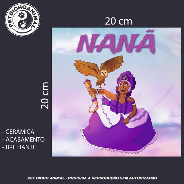Azulejo Decorativo - Coleção Orixás e os Animais – Nanã 5 Azulejo Decorativo - Coleção Orixás e os Animais – Nanã - Imagem 3