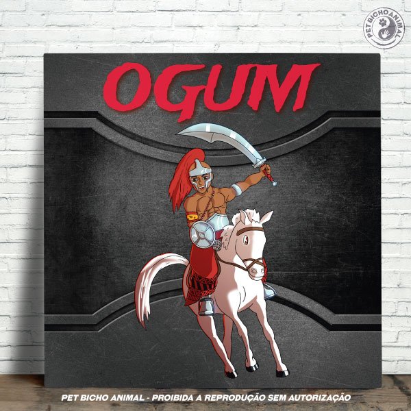 PBAAZU2104041A Azulejo Decorativo - Coleção Orixás e os Animais – Ogum 1