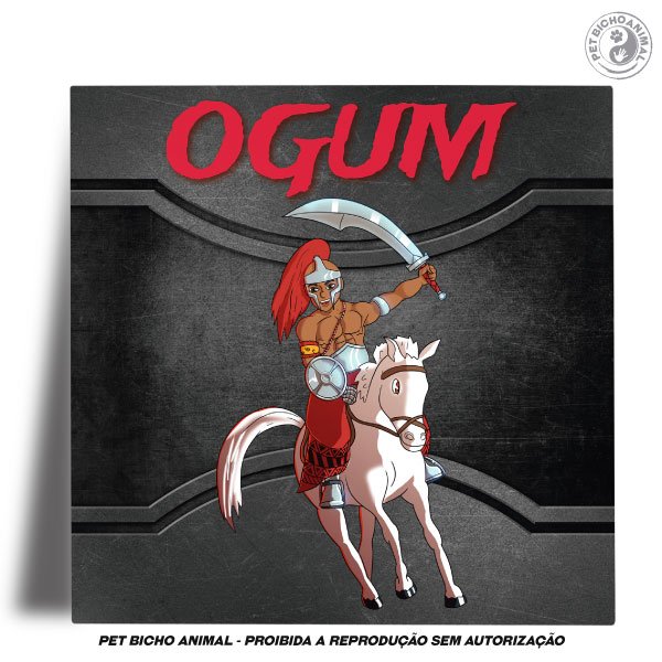 Azulejo Decorativo - Coleção Orixás e os Animais – Ogum 1 Azulejo Decorativo - Coleção Orixás e os Animais – Ogum 2