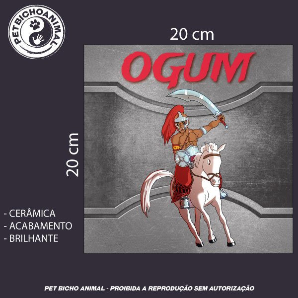 Azulejo Decorativo - Coleção Orixás e os Animais – Ogum 2 Azulejo Decorativo - Coleção Orixás e os Animais – Ogum 3