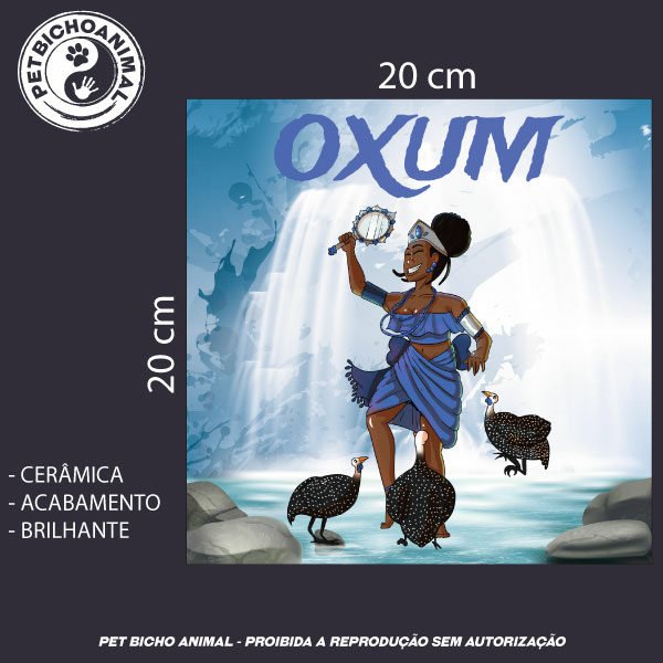 Azulejo Decorativo - Coleção Orixás e os Animais – Oxum 5 Azulejo Decorativo - Coleção Orixás e os Animais – Oxum - Imagem 3
