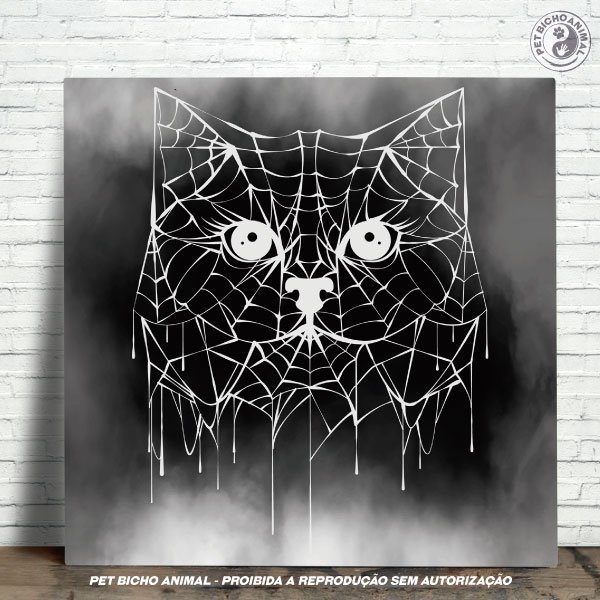 Azulejo Decorativo - Gato - Halloween 1