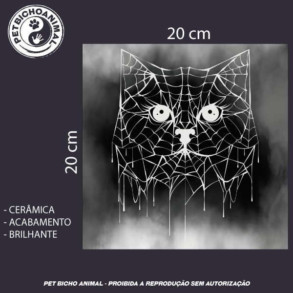 Azulejo Decorativo - Gato - Halloween - Imagem 3
