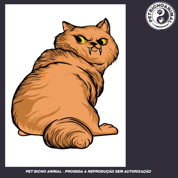 Camiseta - Coleção Pets Divertidos - Cat - Modelo 1 3