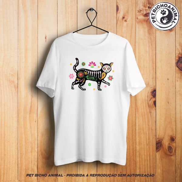 Camiseta - Gato Mexicano - Día de Muertos - Modelo 1 1