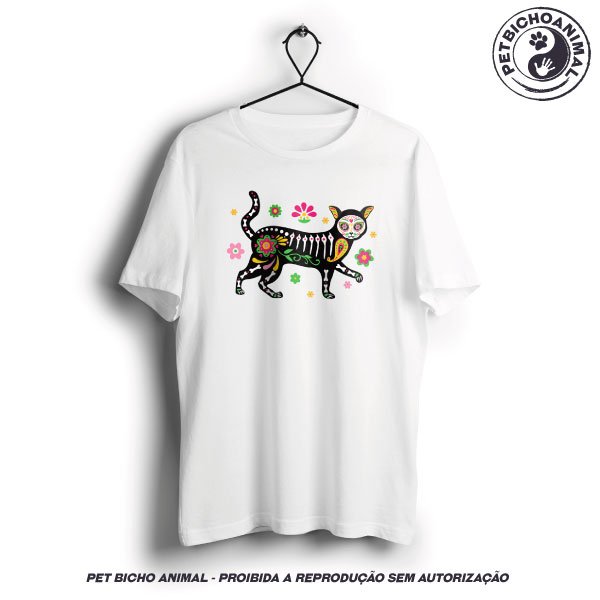 Camiseta - Gato Mexicano - Día de Muertos - Modelo 1 2