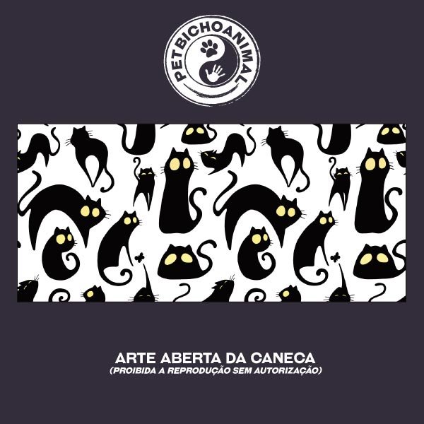 Caneca - Gato Preto Muito Louco 2 Caneca - Gato Preto Muito Louco 3