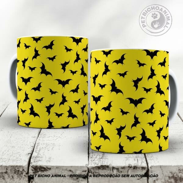 Caneca - Morcegos - Halloween