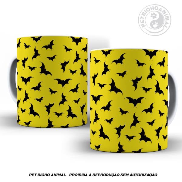 Caneca - Morcegos - Halloween 1 Caneca - Morcegos - Halloween 2
