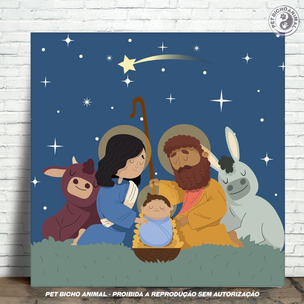 Azulejo Decorativo - Presépio Cartoon 1