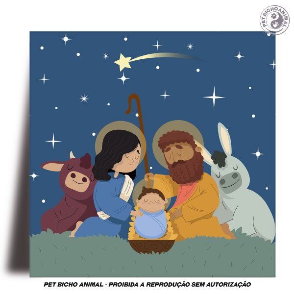 Azulejo Decorativo - Presépio Cartoon 2