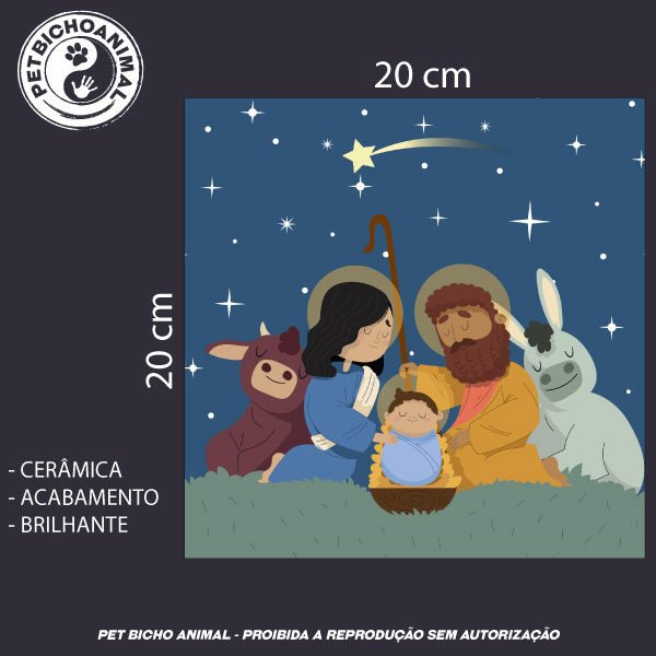 Azulejo Decorativo - Presépio Cartoon - Imagem 3