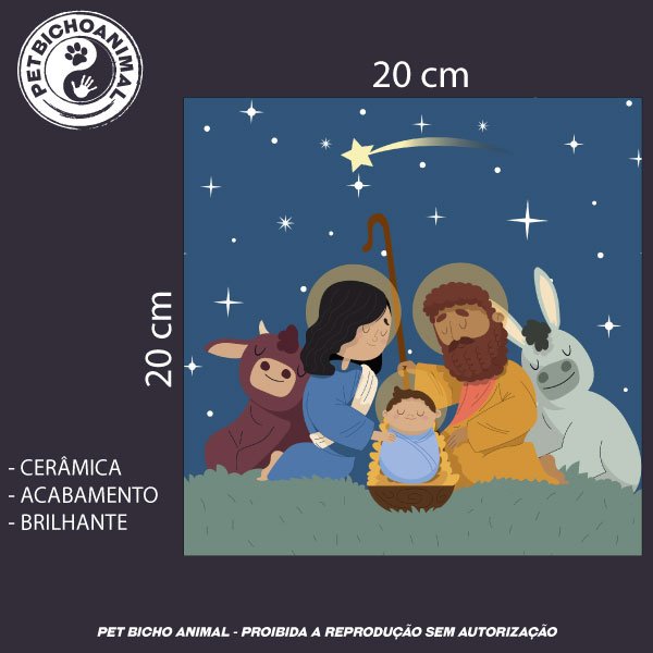 Azulejo Decorativo - Presépio Cartoon 3