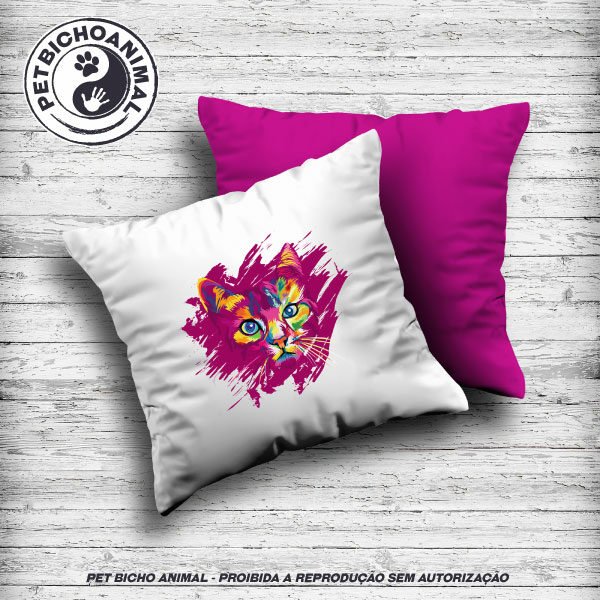 Almofada Gato Colorido