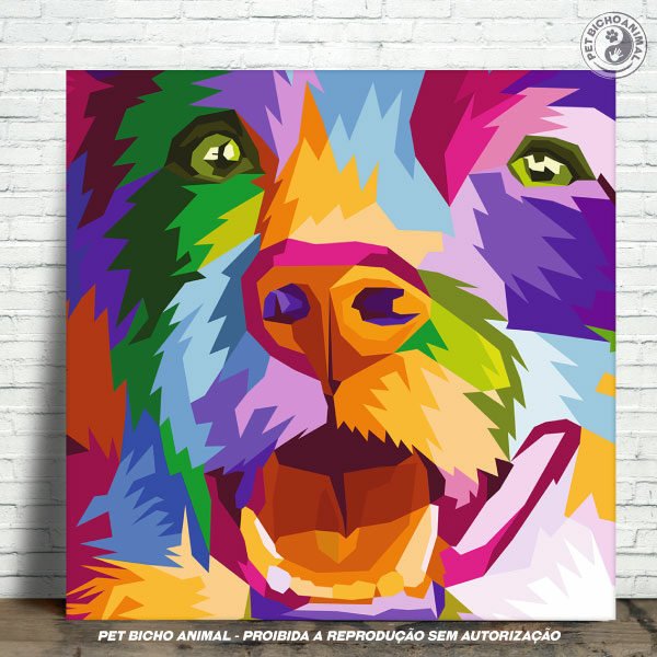 Azulejo Decorativo - Cão Colorido 3 Azulejo Decorativo - Cão Colorido - Imagem 1