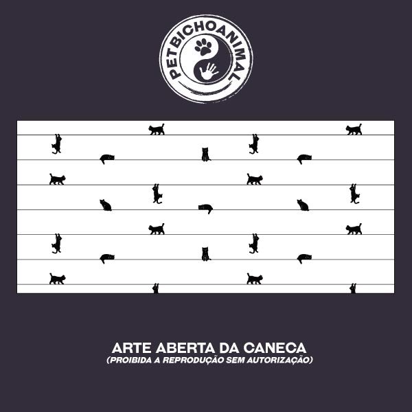 Caneca - Varal de Gatos 2 Caneca - Varal de Gatos 3