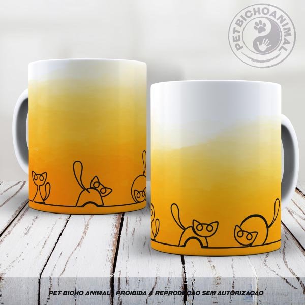 Caneca Gatinhos Rabiscados 1