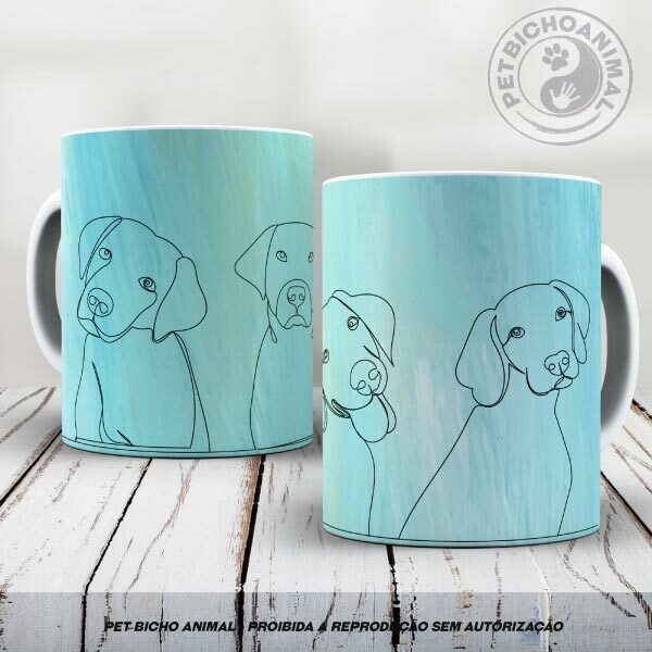 Caneca Cãezinhos Rabiscados 3 Caneca Cãezinhos Rabiscados - Imagem 1