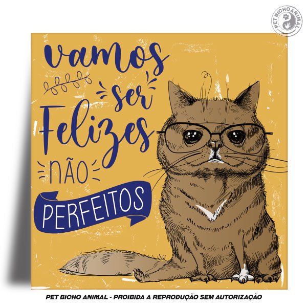 Azulejo Decorativo - Vamos Ser Felizes, Não Perfeitos 2