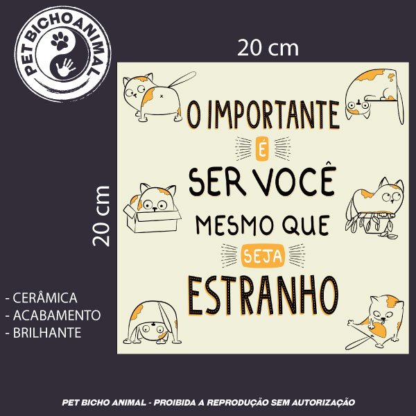 Azulejo Decorativo - Seja Você Mesmo 3