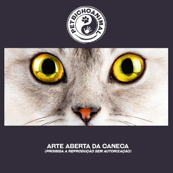 Caneca Cara de Gato de Olhos Amarelos 3