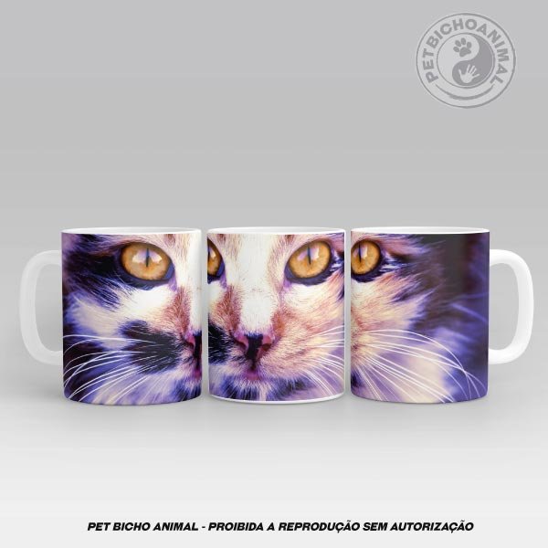PBACAN-2203192A Caneca Cara de Gato Tricolor 1