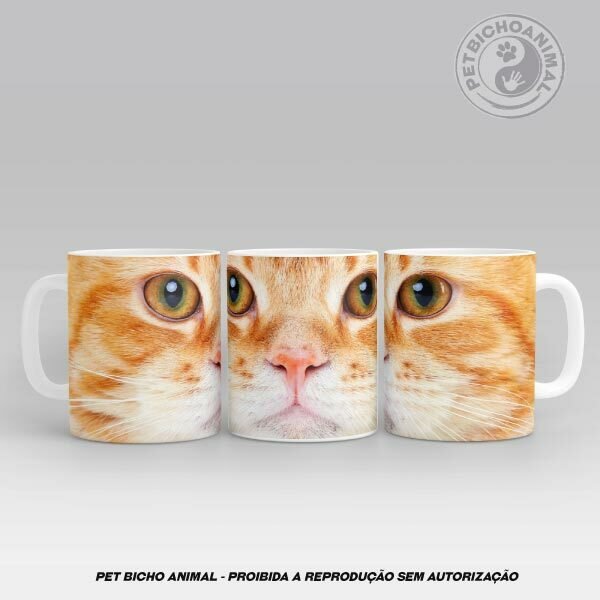 Caneca Cara de Gato Loiro