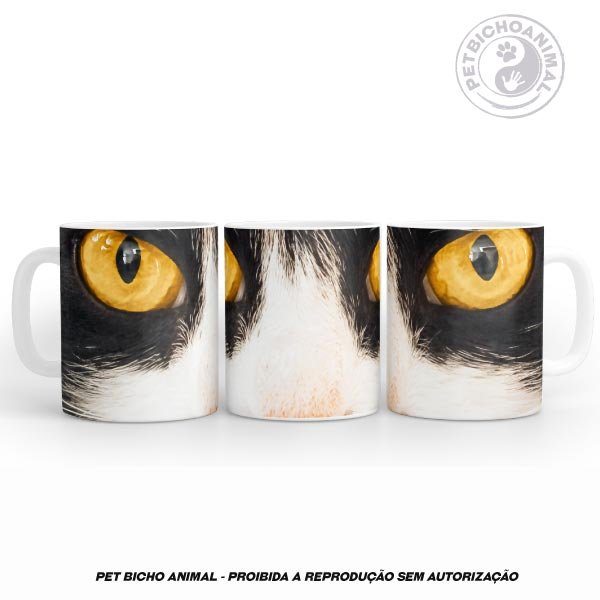 Caneca Cara de Gato Frajola 1 Caneca Cara de Gato Frajola 2