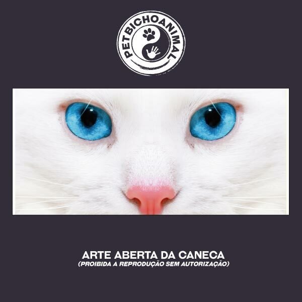 Caneca Cara de Gato Branco 5 Caneca Cara de Gato Branco - Imagem 3