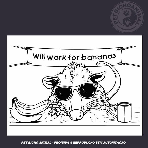 Camiseta - Will Work For Bananas - Imagem 3