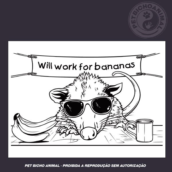 Camiseta - Will Work For Bananas 3